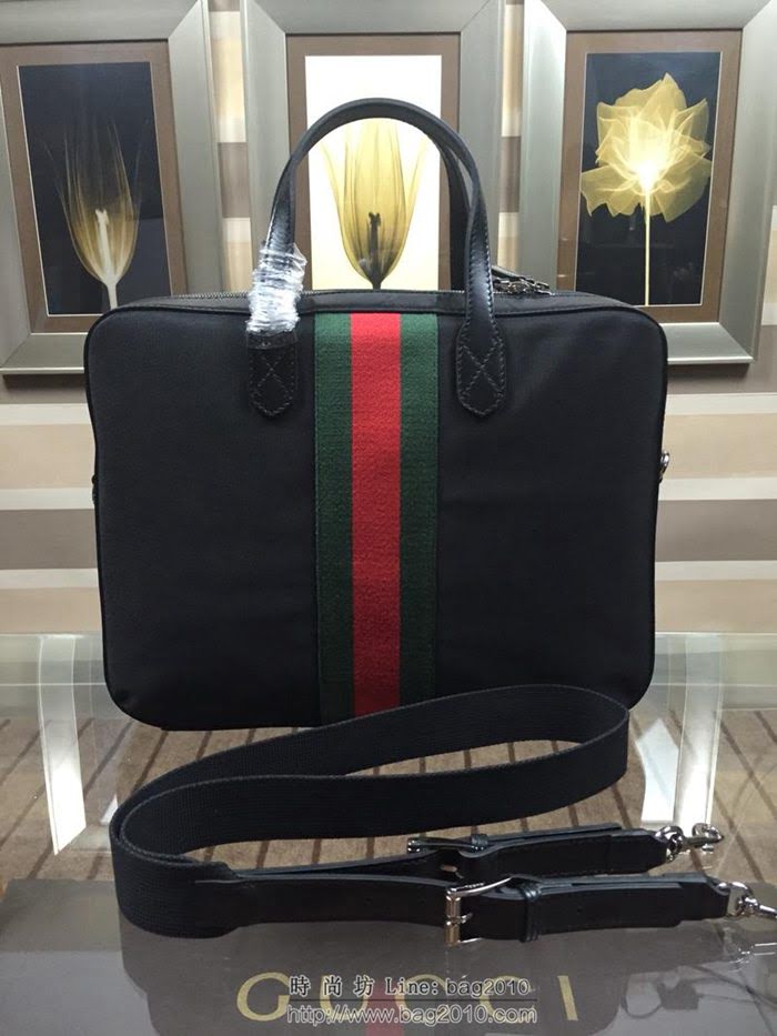 GUCCI 古馳男包 新款 387102 克色 高級人造革 男士公事包 Gucci男手提包 可肩背